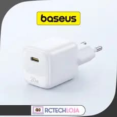 Carregador Baseus 20W USB C Turbo Compacto iPhone 15 16 14 13 12 Samsung iPad PD3.0 Fast Charge
