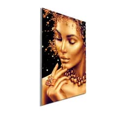 Painel mulher douradacolar luxo salao 80x60 sala quarto