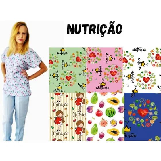 Scrubs Nutricionista (Blusa) Pijama cirúrgico