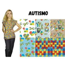 Scrub (blusa) pijama cirúrgico AUTISMO