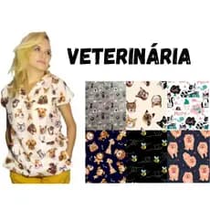 Scrub pijama cirúrgico (blusa) Tema: Veterinária Entrega imediata!