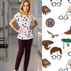 Scrub Harry Potter - Pijama cirúrgico - Privativo - Pijama hospitalar