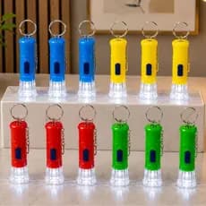 Kit 12 Mini LED Lanterna Colorida Com Corda Para Chaveiro e Lembrancinha e brindes de Festa