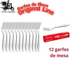 Jogo De 12 Garfos De Mesa Aço Inox América Original Line