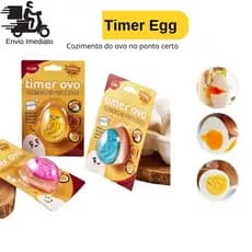 Timer Egg Termômetro Temporizador Indicador Cozimento Do Ovo Gema Mole Média Ou Dura
