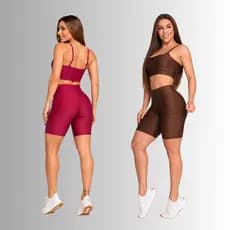 Conjunto Fitness Com Bolso Lateral - Conjunto Feminino Academia
