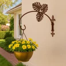 Suporte De Parede Para Vasos Modelo Costela De Adão Resistente Decorativo Em Aço Plantas Flores