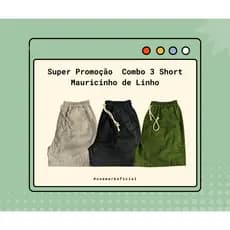 Super Combo de Short de Linho Mauricinho
