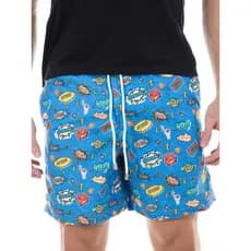 Short masculino estampa video game, short masculino de poliéster premium, bermuda masculina