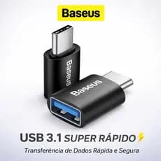 Baseus Adaptador USB 3.1 Tipo-C Macho para USB-A Fêmea - Alta Velocidade