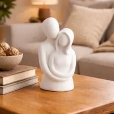 Escultura Casal Abstrato Decorativa Estátua Moderna branco Amor decoração de Sala e quarto