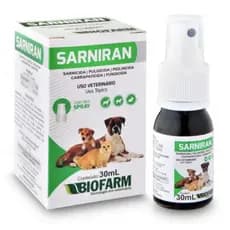 Sarniran Remédio Anti Sarna Spray Pulga Carrapato Cão Gato E Coelho