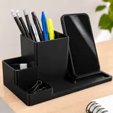 Organizador de Mesa Escritório Com Porta Celular Porta Caneta Home Office Minimalista