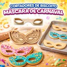 Cortador Marcador de Biscoitos Máscara de Carnaval Cookie Buiscuit Pasta Amercicana