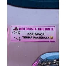 Adesivo Magnético recém habilitado  aviso recem habilitada paciencia novato ima recém habilitado