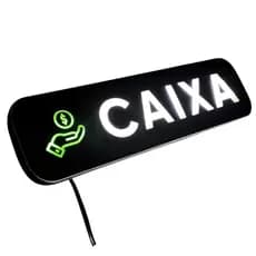 Placa Led Caixa Letreiro Luminoso Caixa