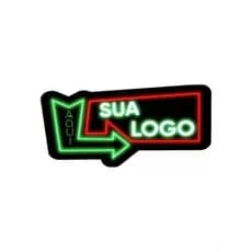 Placa led personalizada logo letreiro luminoso neon led personalizado para loja comercio Fachada barbearia Hamburgueria