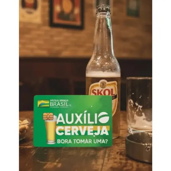 Adesivo Para Cartão Auxilio Cerveja
