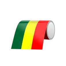 Adesivo Faixa Bandeira Reggae Frontal Grade Ou Painel bob marley Bandeira Rastafári