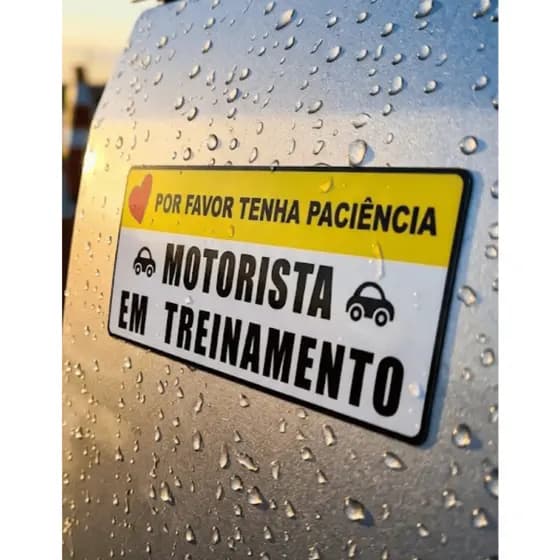 Ímã para Carro Motorista Recém Habilitada decalque placa imantada