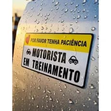 Ímã para Carro Motorista Recém Habilitada decalque placa imantada