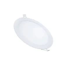 Plafon Painel LED Embutir 18W Ourolux Redondo 2700K Bivolt Luz Amarela