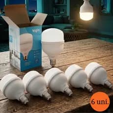 Kit 6 Lâmpadas LED Bulbo Elgin 40W E27 Bivolt 6500K Branco Frio Alta Potência