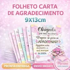 Panfleto Carta de Agradecimento ao Cliente 9x13cm Personalizadao | Combo, Empresa , Loja , Delivery