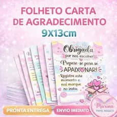 Folhetos Cartão de Agradecimento 9x13cm  Alta Qualidade | Empresa, Loja, Delivery Envio Imediato PRONTA ENTREGA