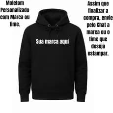 Blusa Moletom Unissex Personalizado Apenas na frente Com Marca ou Time Moletom Flanelado