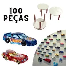 Suporte Coleção Carrinho Hotwheels 100 Un Mesinha Pizza
