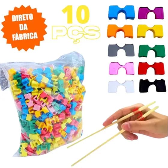 Adaptador Suporte Clip para Hashi Palitnho Japones Kit 10un Atacado Lojista