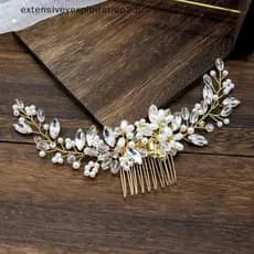 Moda Luxuosa Noiva Pente De Cabelo De Casamento Pérola Clipe Tiara Novo .