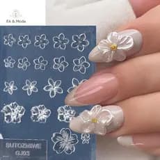 EA & Moda Artesanal Diy Frangipani Silicone Molde Da Arte Do Prego Para Manicure Flor Design Alta Transparente .