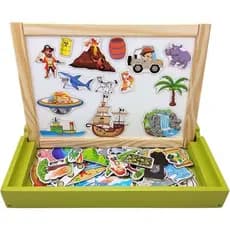 Lousa Magnética Grandes Aventuras Brinquedo Educativo de Madeira