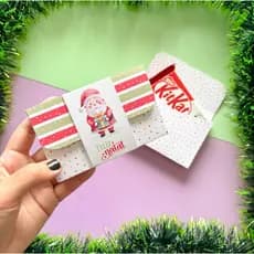 CAIXA KITKAT NATALINA - NATAL - PORTA KITKAT - CAIXINHA DE NATAL PERSONALIZADA