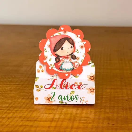 20 Porta Bis duplo CHAPEUZINHO VERMELHO - Lembrancinha de festa infantil - PEGUE E MONTE