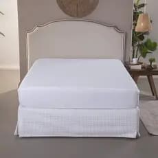 Protetor de Colchão Casal Impermeável Matelado Floral com Elástico Microfibra 170 Fios Macio 140x190