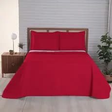 Kit Cobre Leito Super King Viena Matelado 3 Peças Microfibra Macio Porta Travesseiro