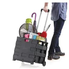 Carrinho carga cesto transporte dobrável multiuso suporta 25kg
