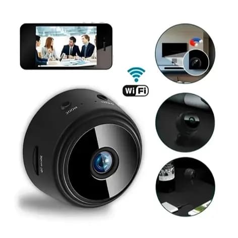 Câmera A09 Mini HD Sensor De Presença WI FI 110v Grava Em Cartão de Memória Com Suporte Para Encaixe