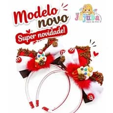Par de Laço ou faixinha Colorido Docinho Cupcake em biscuit Tiara ou Bico de Pato | Laço Infantil