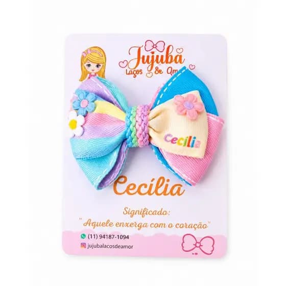 Laço com nome para meninas /lacinho festas/ Laço  com nome personalizado