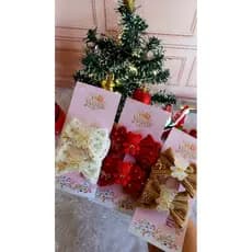 Par de Laço ou faixinha infantil Veludo inverno Natal Veludo festas Ano novo para  meninas #lacosnatal