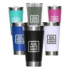 Copo Térmico Inox 473ml Personalizado com Nome Logo e Time