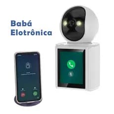 Câmera Segurança Babá Eletrônica com Tela Full HD Chamada De Vídeo