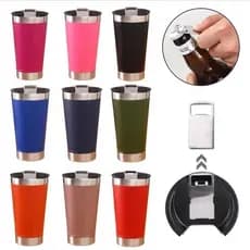 Copo Térmico com Tampa E Abridor 473ml Cerveja Café Inox - SEM PERSONALIZAÇÃO