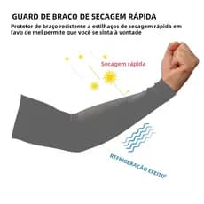 1 Pacote com 2 Manguitos - Compressão Unissex Proteção Solar e Frio, Ciclismo, Corrida e Academia