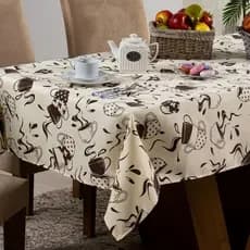Toalha de Mesa Oxford 4\6\8 Lugares Estampada Decoração de Cozinha