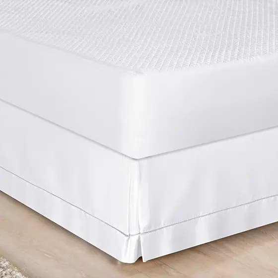 Saia para Cama Box no Algodão Percale 200 fios com Ponto Palito Casal / Queen / King / Solteiro